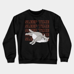 Sleep Time Cat Crewneck Sweatshirt